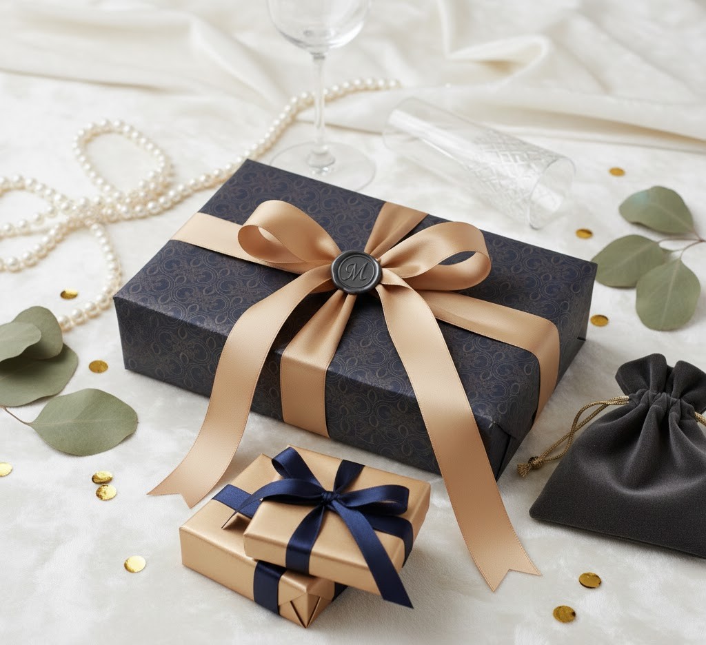 Luxury wrapped gift arrangement