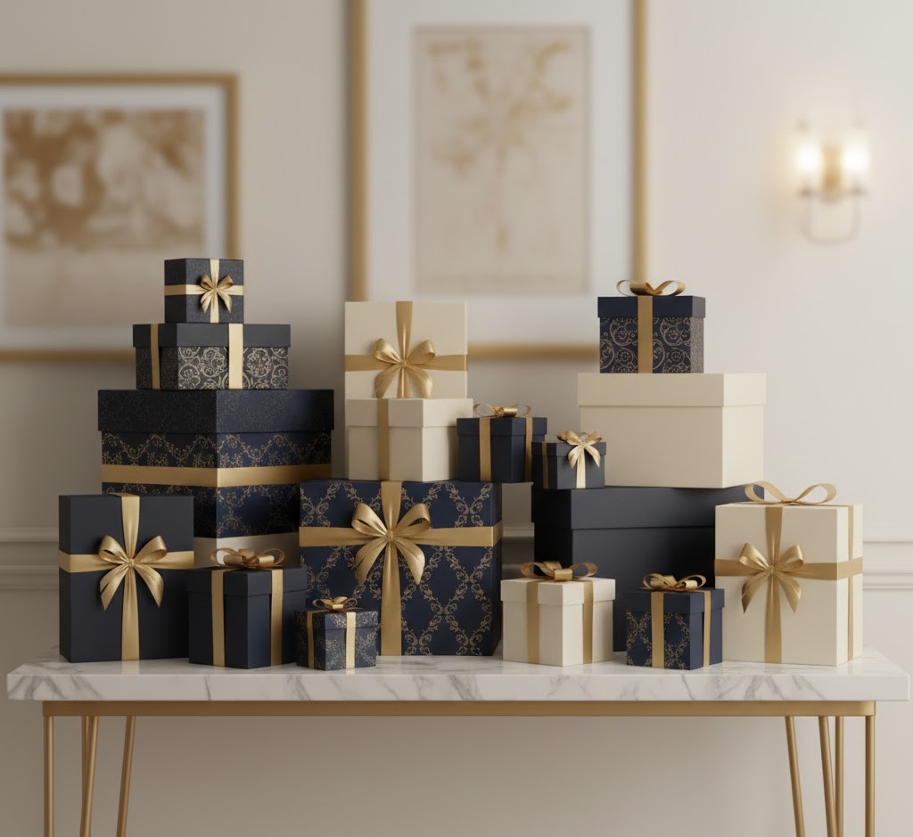 Luxury gift boxes display